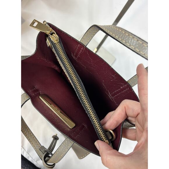 Marc Jacobs Leather Top Handle Tote Bag Square Diagonal Divider Zipper Pocket - Picture 6 of 13